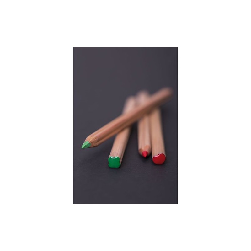 Crayon personnalisé  Trèfle Prestige 17,6 cm Matières : bois Couleurs : vert cadeau affaires élégant