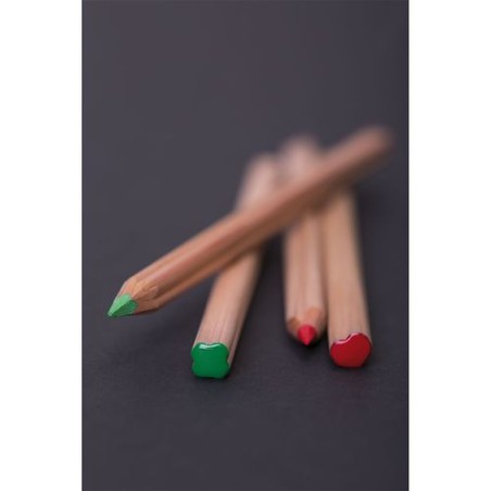 Crayon personnalisé  Trèfle Prestige 17,6 cm Matières : bois Couleurs : vert cadeau affaires élégant