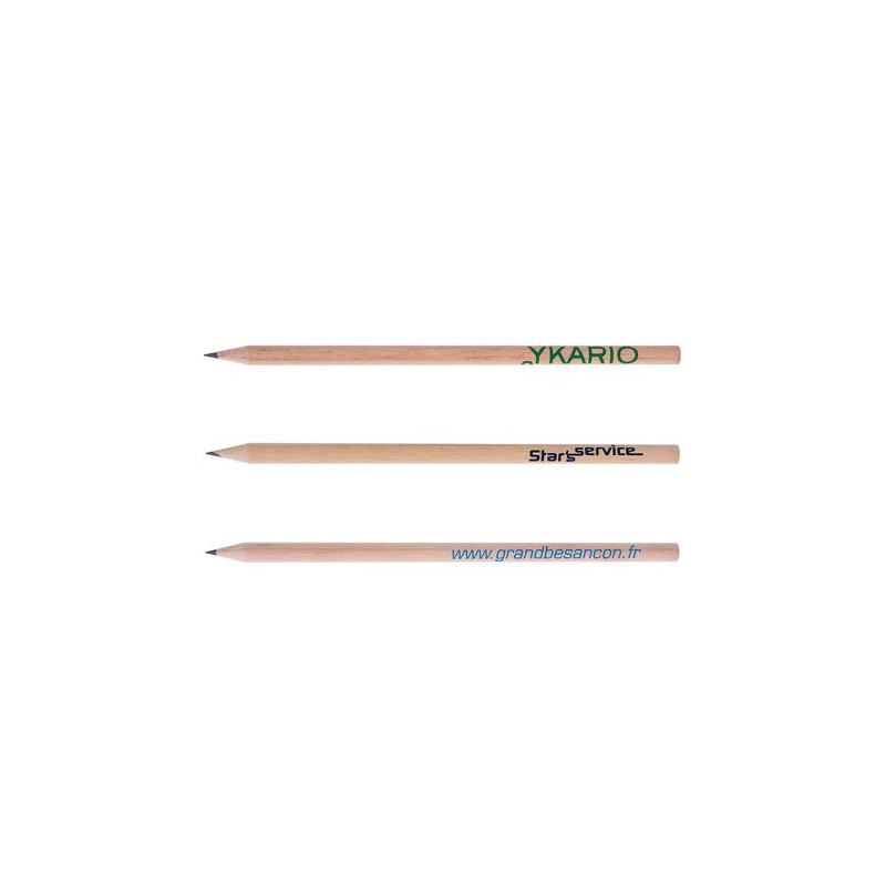 Crayon Éco-responsable Personnalisable 42KM MARATHON - ROND 17 INCOLORE T Coupé personnalisable avec votre logo