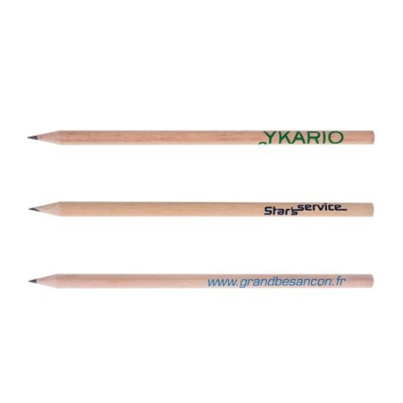 Crayon Éco-responsable Personnalisable 42KM MARATHON - ROND 17 INCOLORE T Coupé personnalisable avec votre logo