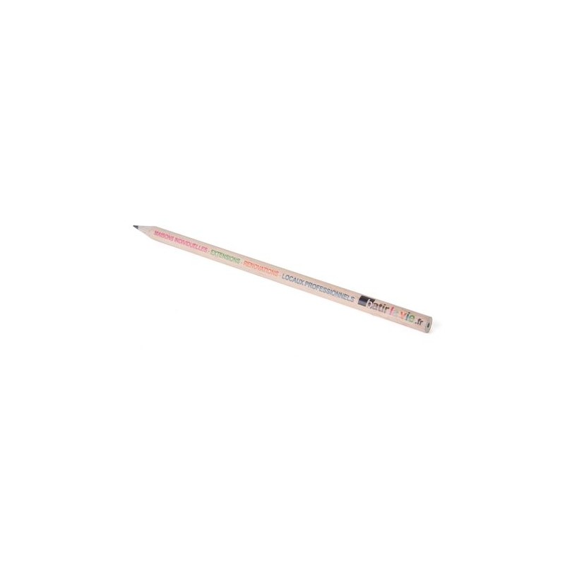 Crayon Éco-responsable Personnalisable 42KM MARATHON - ROND 17 INCOLORE T Coupé goodies personnalisé en stock