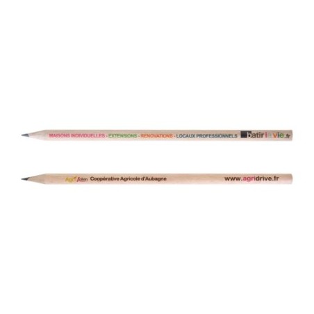 Crayon Éco-responsable Personnalisable 42KM MARATHON - ROND 17 INCOLORE T Coupé cadeau affaires élégant
