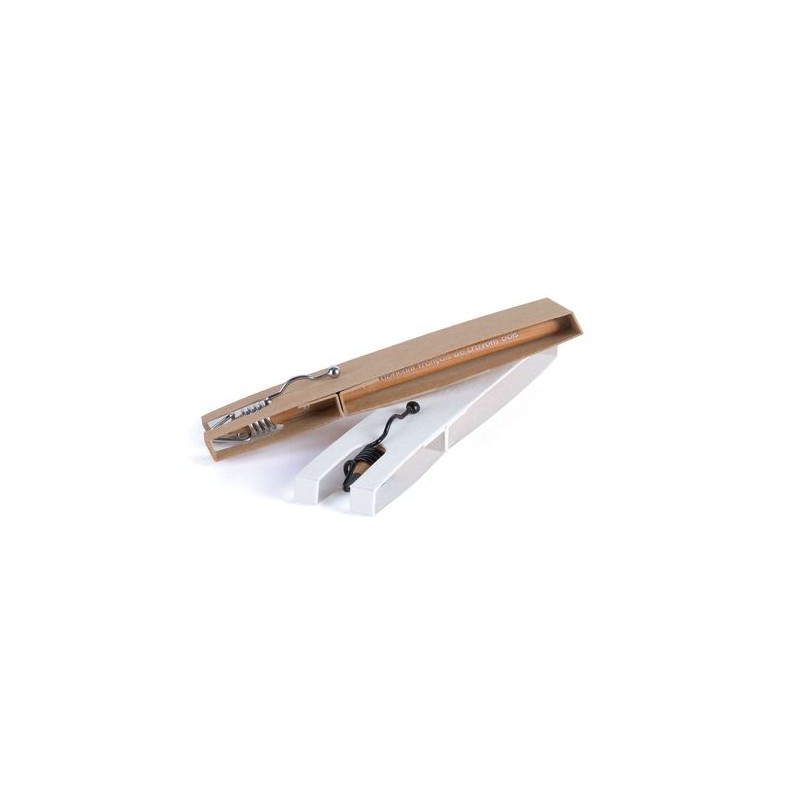 Étui  et personnalisable noir pour 1 crayon Matières : carton recyclé Couleurs : blanc goodies personnalisé en stock