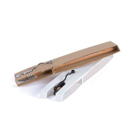 Étui  et personnalisable noir pour 1 crayon Matières : carton recyclé Couleurs : blanc goodies personnalisé en stock