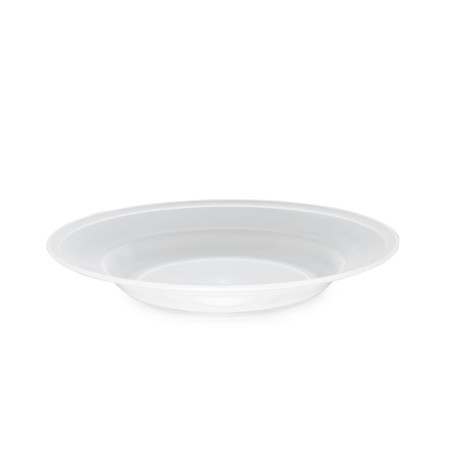 Assiette creuse réutilisable en polypropylène translucide - Personnalisée pas cher Matières : polypropylène (PP)