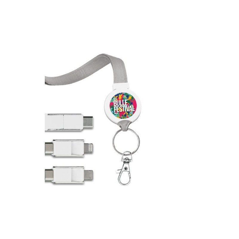 Câble de Charge Long 3 en 1 - Pratique et Polyvalent