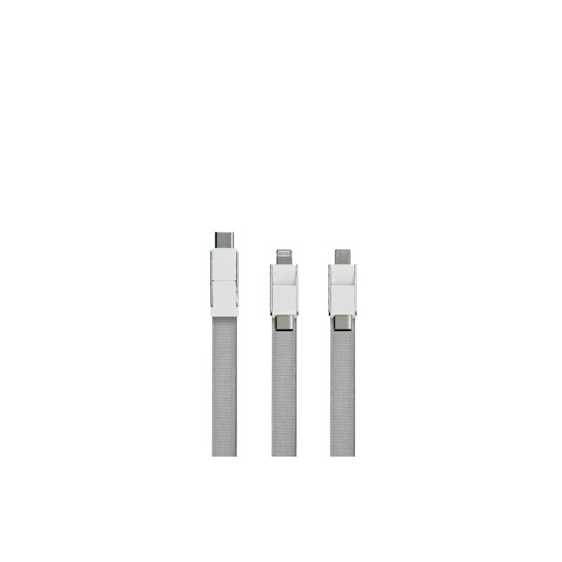 Câble de Charge Long 3 en 1 - Pratique et Polyvalent