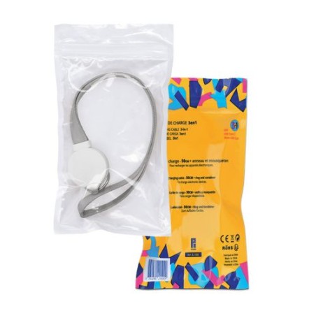 Câble de Charge Long 3 en 1 - Pratique et Polyvalent