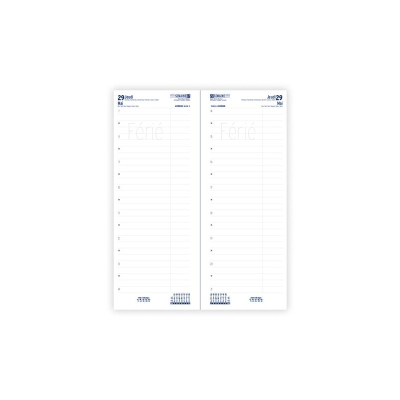 Agenda de caisse long personnalisable 2025 - GAMME PRO INA 33 Couleurs : rouge Matières : papier (FSC) livraison express 24h 48h