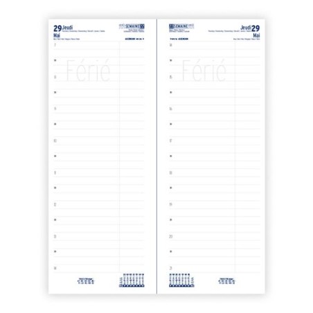 Agenda de caisse long personnalisable 2025 - GAMME PRO INA 33 Couleurs : rouge Matières : papier (FSC) livraison express 24h 48h
