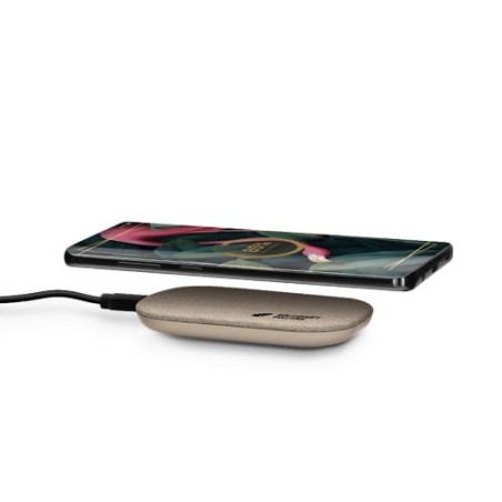 Chargeur rapide  par induction 15W en matière RPET et chanvre goodies publicitaire événementiel