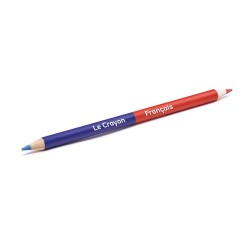 Surligneur Crayon Éco-responsable Personnalisé 17,6 cm - BI-COUL COUL 2 PANTONE Matières : bois Couleurs : blanc 2
