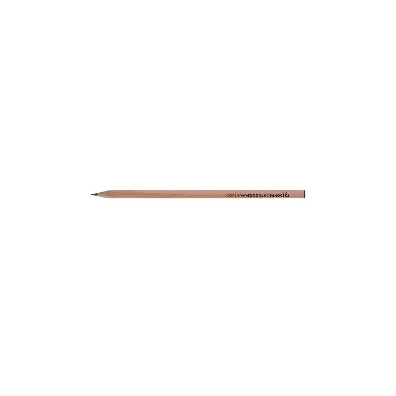 Crayon à papier personnalisable Prestige Naturel - Rond 17,6 cm Incolor objet promotionnel éco-responsable