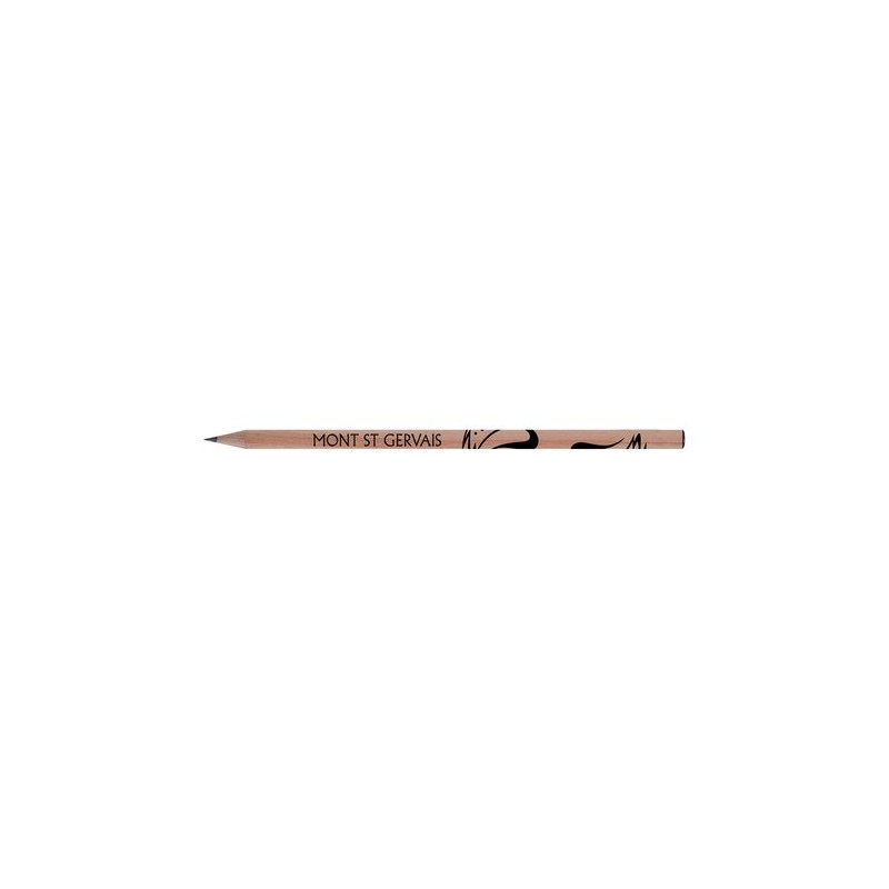 Crayon à papier personnalisable Prestige Naturel - Rond 17,6 cm Incolor cadeau collaborateur premium