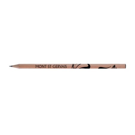 Crayon à papier personnalisable Prestige Naturel - Rond 17,6 cm Incolor cadeau collaborateur premium