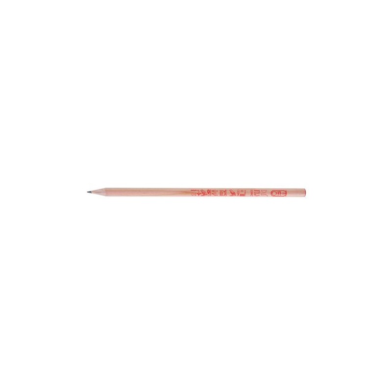 Crayon à papier personnalisable Prestige Naturel - Rond 17,6 cm Incolor objet publicitaire robuste