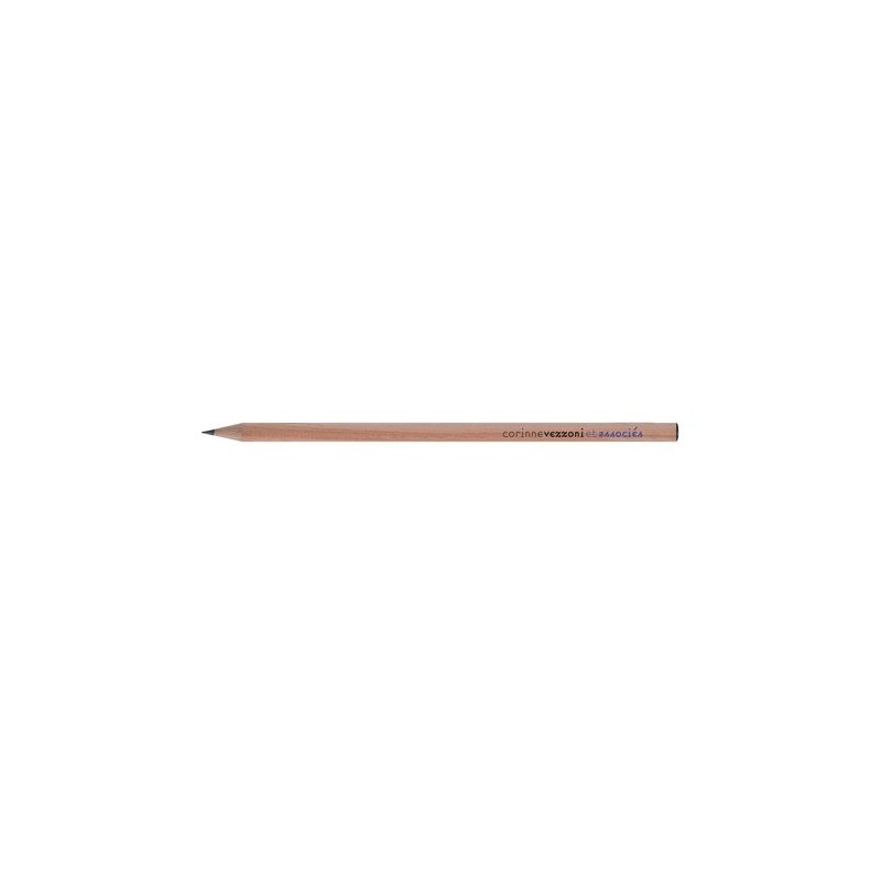 Crayon à papier personnalisable Prestige Naturel - Rond 17,6 cm Incolor personnalisation sur mesure