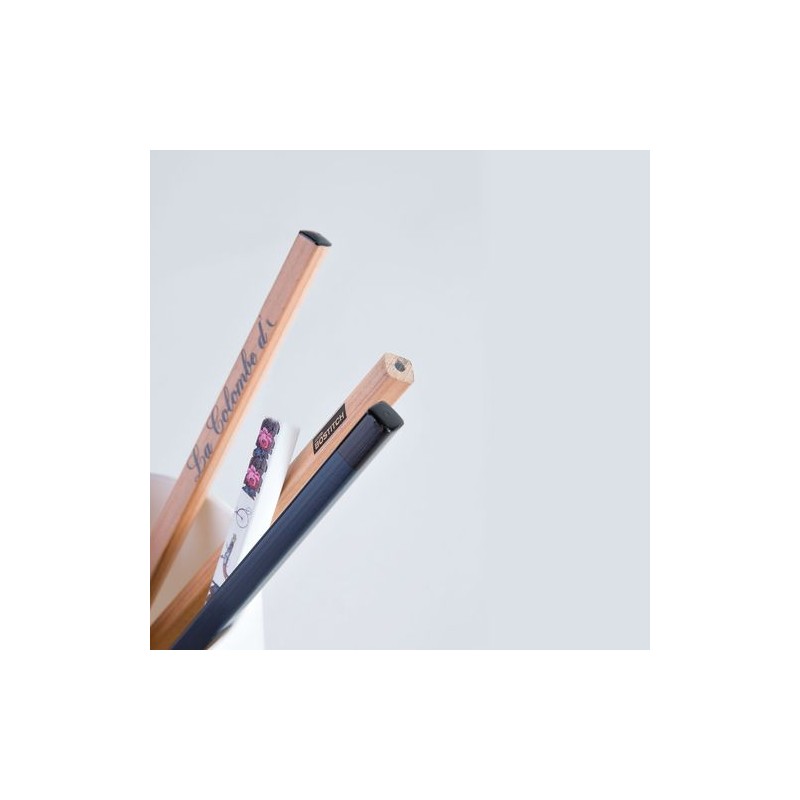 Crayon personnalisé Prestige Naturel carré 17,6 - Écollection personnalisable avec votre logo