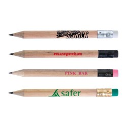 Crayon Éco-responsable Personnalisable Rond 8,7 cm Incolore T Gomme 2