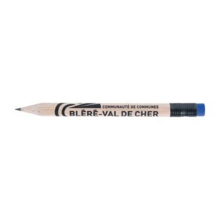 Crayon Éco-responsable Personnalisable Rond 8,7 cm Incolore T Gomme impression haute définition