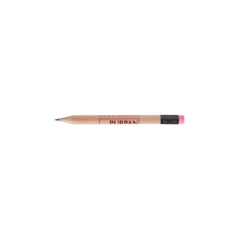 Crayon Éco-responsable Personnalisable Rond 8,7 cm Incolore T Gomme livraison express 24h 48h