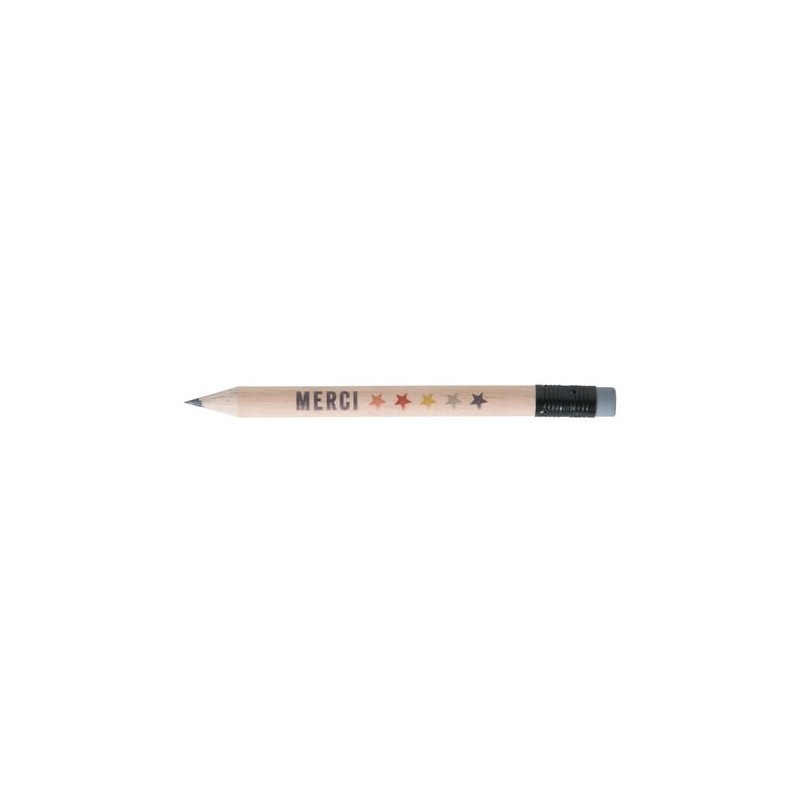 Crayon Éco-responsable Personnalisable Rond 8,7 cm Incolore T Gomme goodies entreprise design
