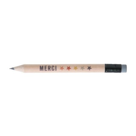Crayon Éco-responsable Personnalisable Rond 8,7 cm Incolore T Gomme goodies entreprise design