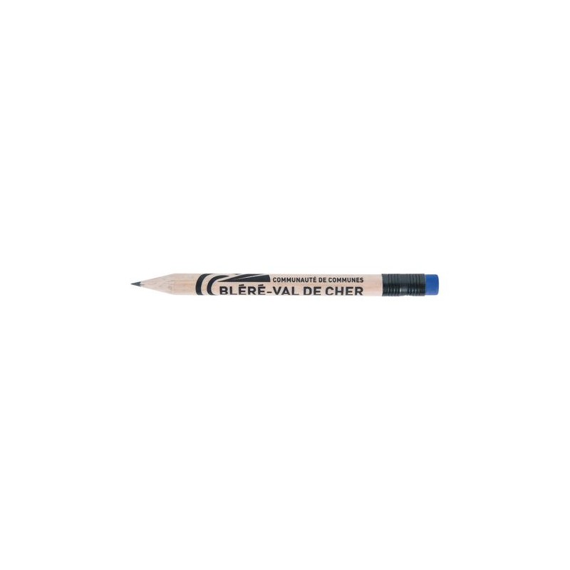 Crayon Éco-responsable Personnalisable Rond 8,7 cm Incolore T Gomme impression logo haute qualité