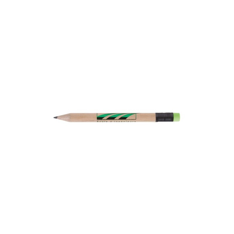 Crayon Éco-responsable Personnalisable Rond 8,7 cm Incolore T Gomme cadeau client original