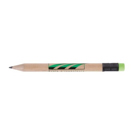 Crayon Éco-responsable Personnalisable Rond 8,7 cm Incolore T Gomme cadeau client original
