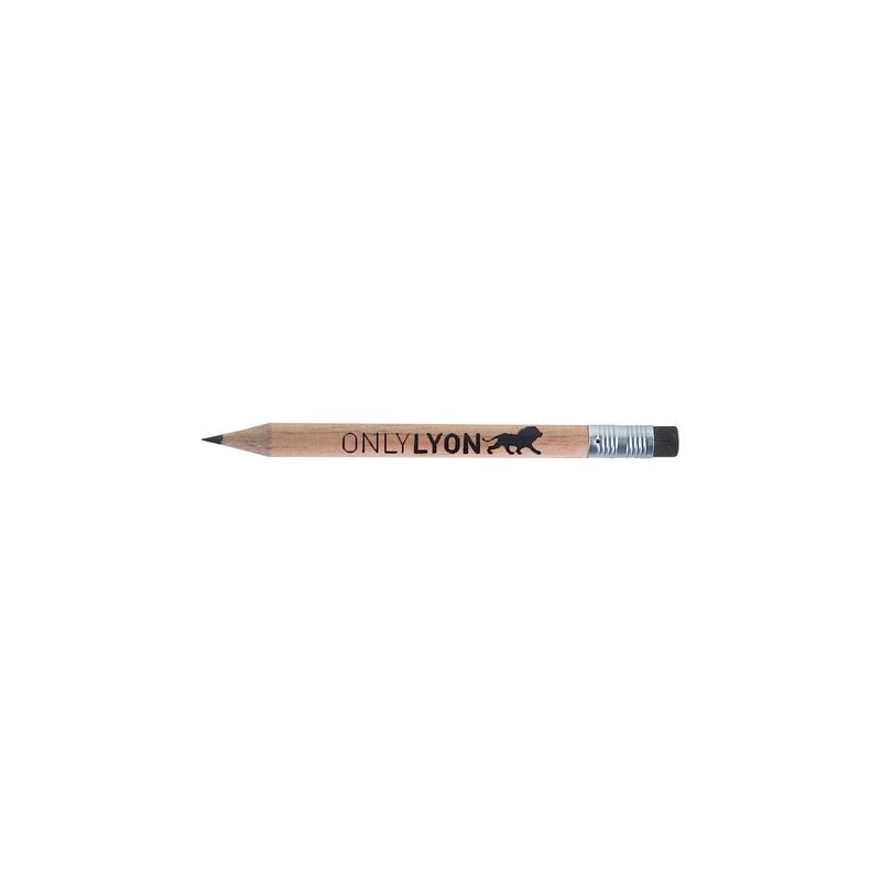 Crayon Éco-responsable Personnalisable Rond 8,7 cm Incolore T Gomme marquage couleur éclatante