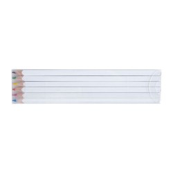 Set de Crayons Personnalisables Éco-responsables - Quadri 6 Couleurs 17,6 cm