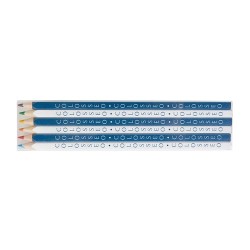 Set de Crayons Personnalisables Éco-responsables - Quadri 6 Couleurs 17,6 cm 2