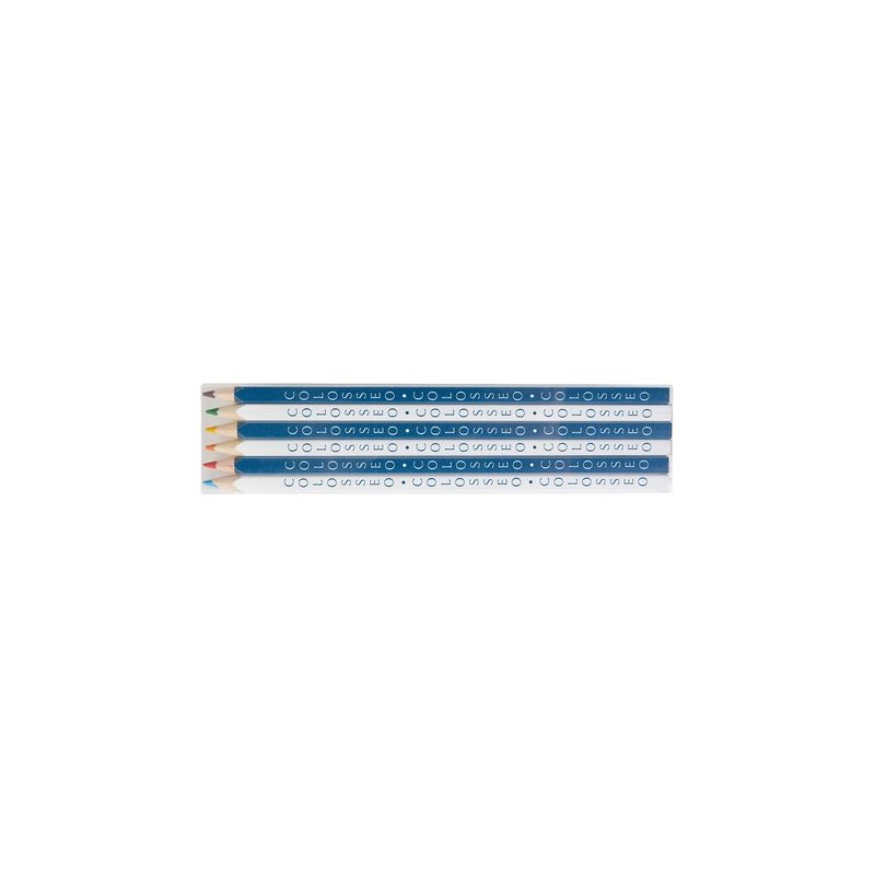 Set de Crayons Personnalisables Éco-responsables - Quadri 6 Couleurs 17,6 cm objet promotionnel éco-responsable