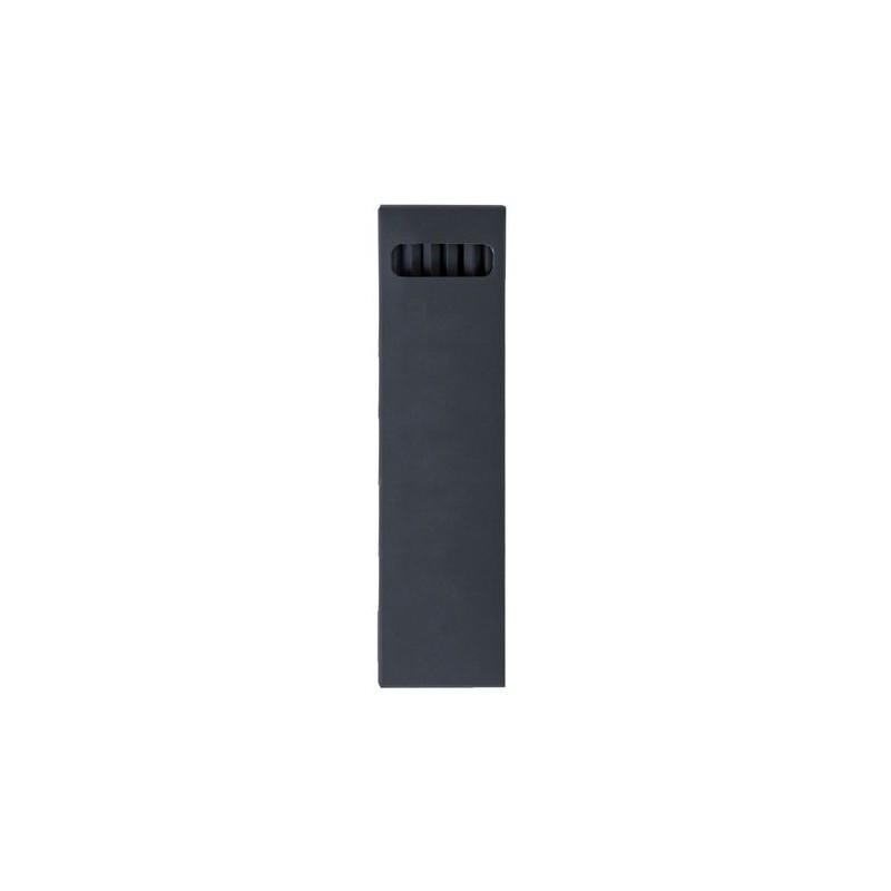 Étui personnalisable noir pour 6 crayons de couleur - Cadeau Crayons Couleur personnalisable avec votre logo