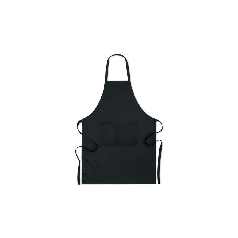Tablier personnalisable en coton organique 200 gr/m² - Raipur Colour Matières : coton biologique Couleurs : noir personnalisable