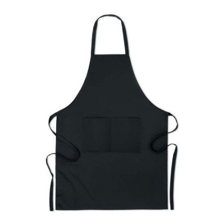 Tablier personnalisable en coton organique 200 gr/m² - Raipur Colour Matières : coton biologique Couleurs : noir personnalisable
