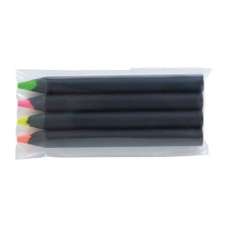 Sachet de 4 surligneurs s personnalisables Black 8,7