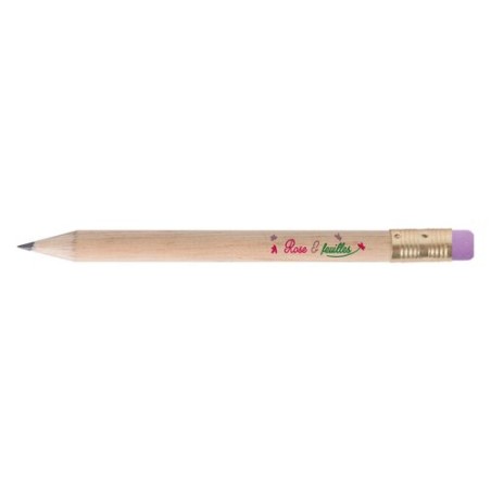 Crayon Éco-responsable ROND 8,7 cm - Objet Publicitaire ECO marquage laser ultra précis