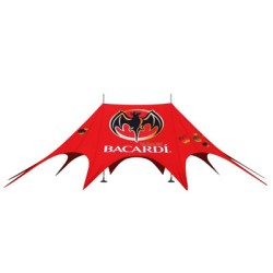 Tente Étoile 10m avec Deux Mâts - Mobilier Événementiel