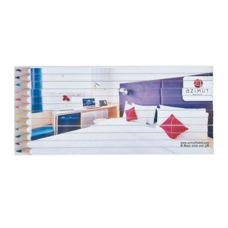 Set de Crayons Personnalisés Quadri 12 Couleurs 17,6 cm livraison express 24h 48h