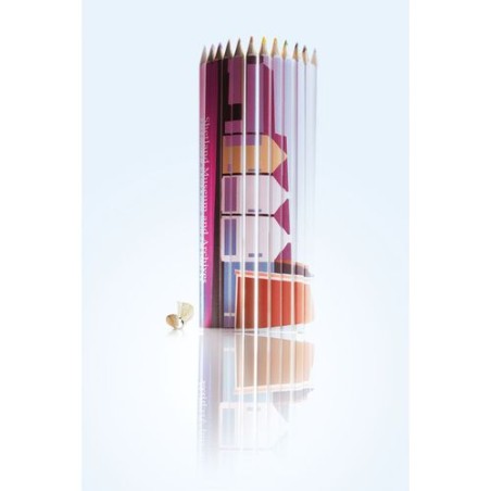Set de Crayons Personnalisés Quadri 12 Couleurs 17,6 cm cadeau collaborateur premium
