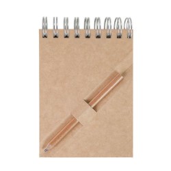 Bloc-notes A7 avec crayon - Étui noir personnalisable pour objets publicitaires