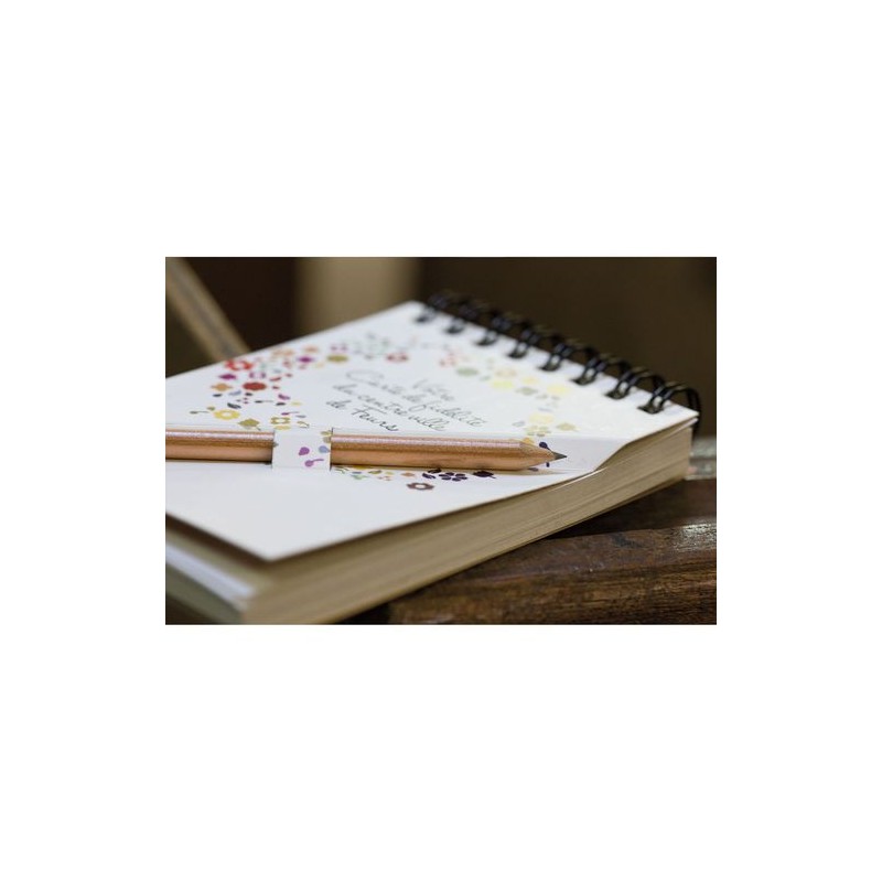 Bloc-notes A7 avec crayon - Étui noir personnalisable pour objets publicitaires goodies entreprise design