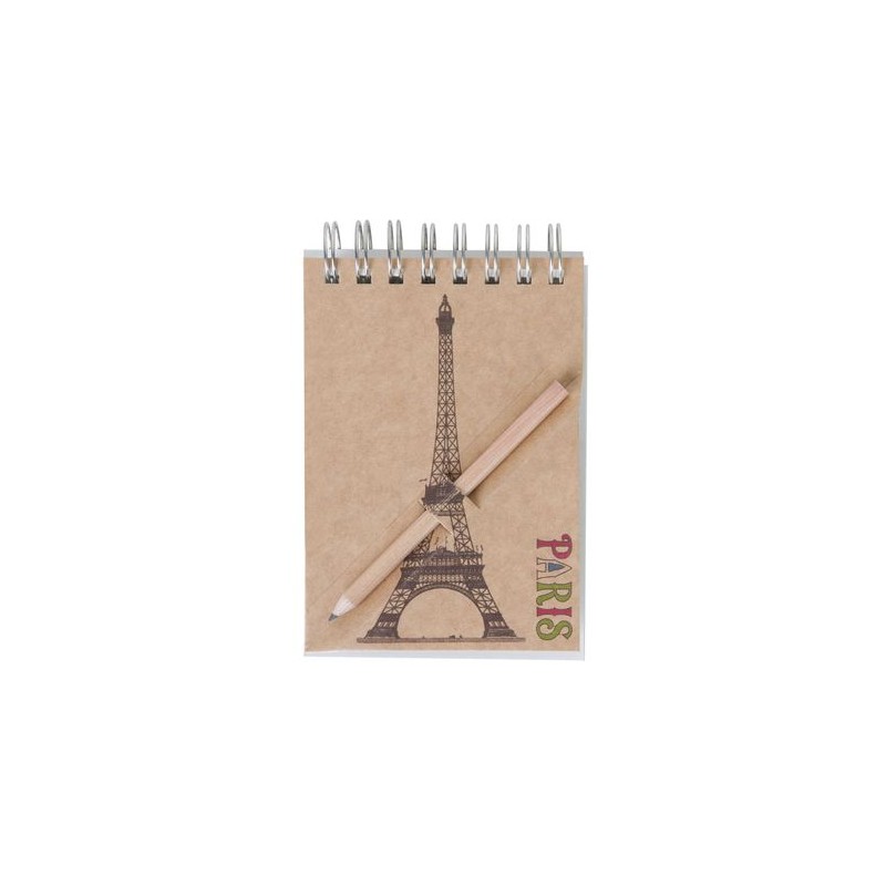 Bloc-notes A7 avec crayon - Étui noir personnalisable pour objets publicitaires objet publicitaire robuste