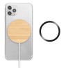 Chargeur sans fil magnétique  personnalisé - RUNDO MAG Matières : bambou Couleurs : bois