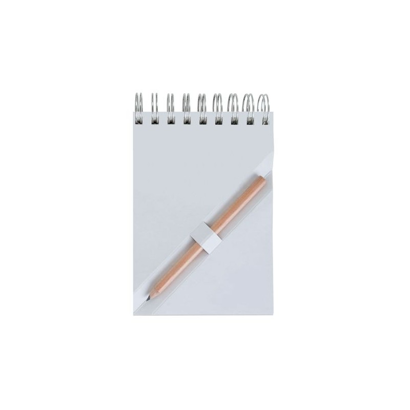 Bloc-notes A7 avec crayon - Étui noir personnalisable pour objets publicitaires personnalisation sur mesure
