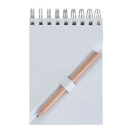 Bloc-notes A7 avec crayon - Étui noir personnalisable pour objets publicitaires personnalisation sur mesure