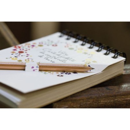 Bloc-notes A7 avec crayon - Étui noir personnalisable pour objets publicitaires personnalisation rapide en France