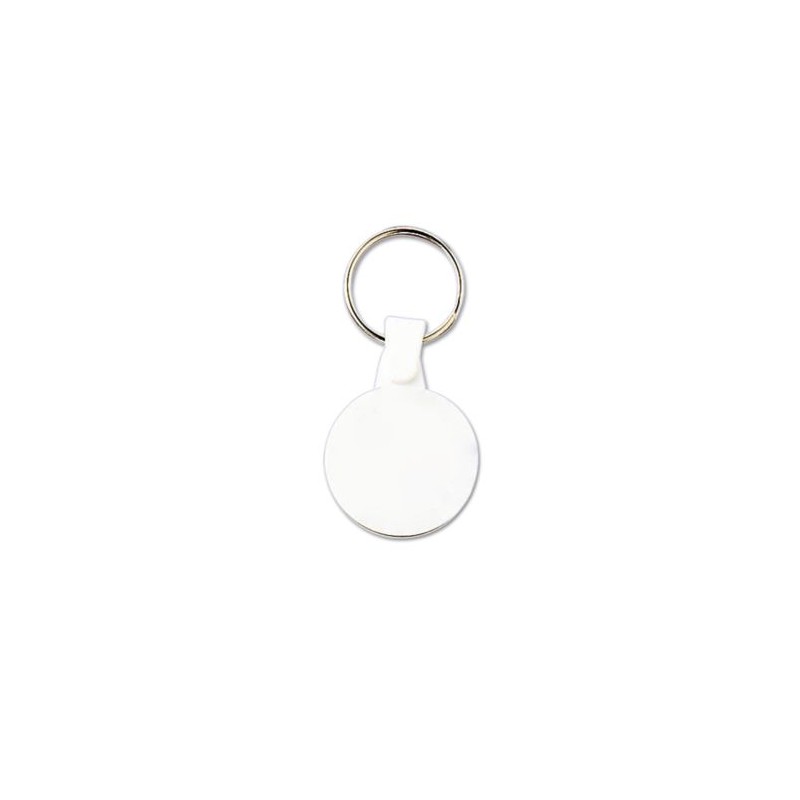 Porte-clés ronds souples en plastique Ø34 mm avec anneau de 25 mm - Personnalisé pas cher cadeau entreprise pas cher
